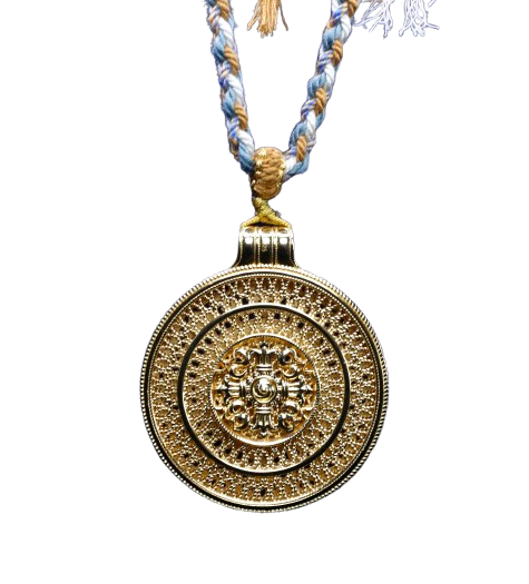 Devotional Pendant · The Eight Auspicious Symbols · Silver, Gilt · Henrrison · LCP 2163