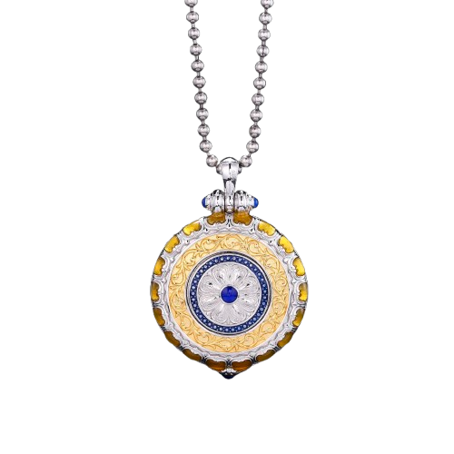 Devotional Pendant · Vairocana · Goat and Monkey Zodiac · Eight Guardian Figures · Silver, Gilt · Henrrison · LCP 2260