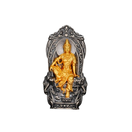 Devotional Pendant · Water-Moon Avalokiteśvara · Silver, Gilt · Henrrison · LCP 2542