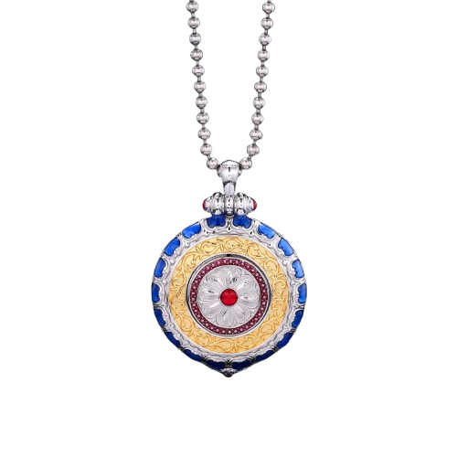 Devotional Pendant · Avalokiteśvara · Rat Zodiac · Eight Guardian Figures · Silver, Gilt · Henrrison · LCP 2260