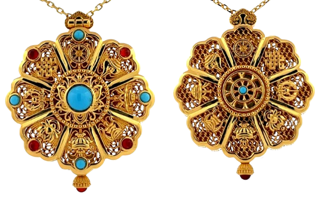 Devotional Pendant · The Eight Auspicious Symbols · Silver, Gilt · Henrrison · LCP 2178 C