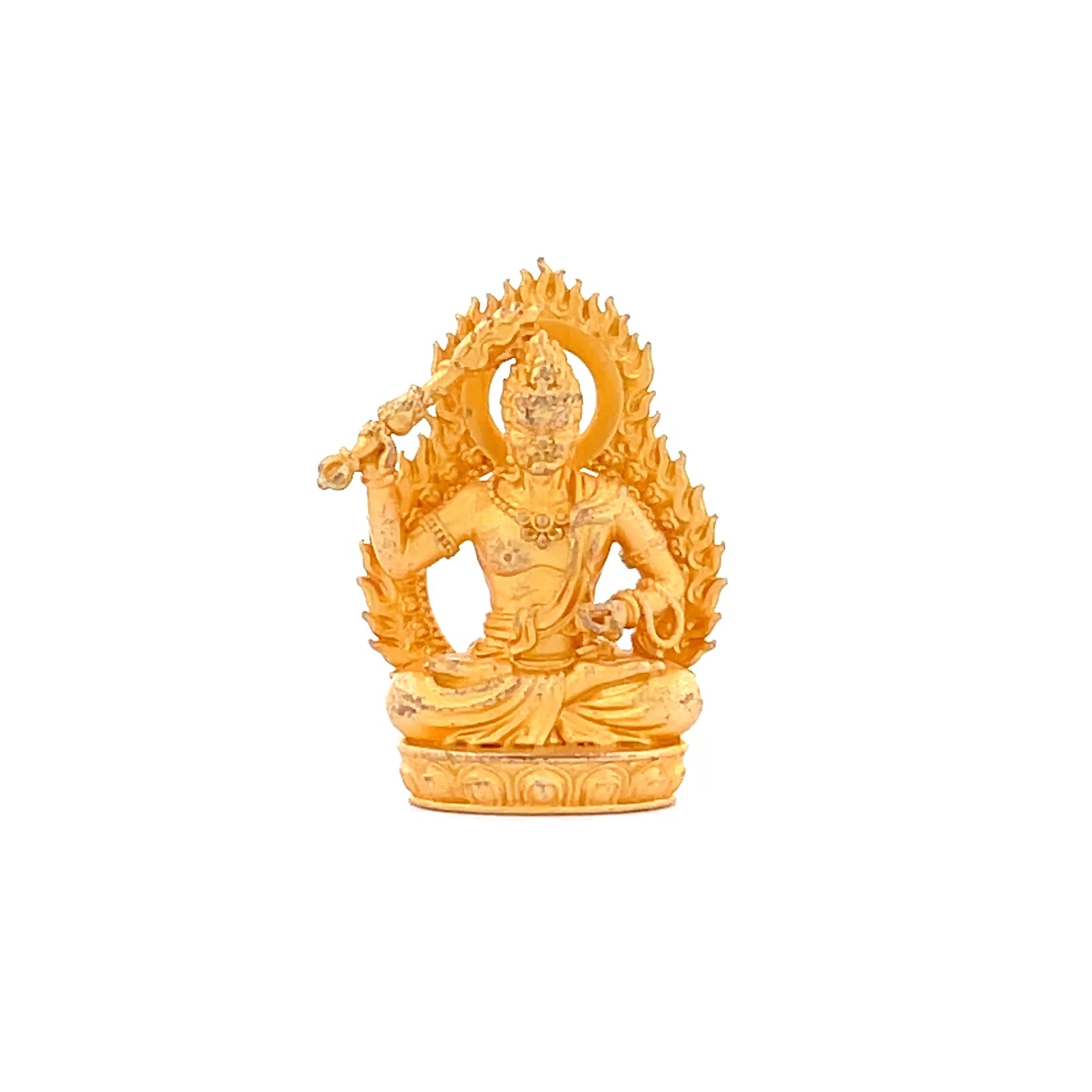 Henrrison LCP1241 · Acala Bodhisattva Sacred 925 Silver Pendant/Statue-Guardian Deity for the Rooster Zodiac · Gilded 22K Genuine Gold Finish