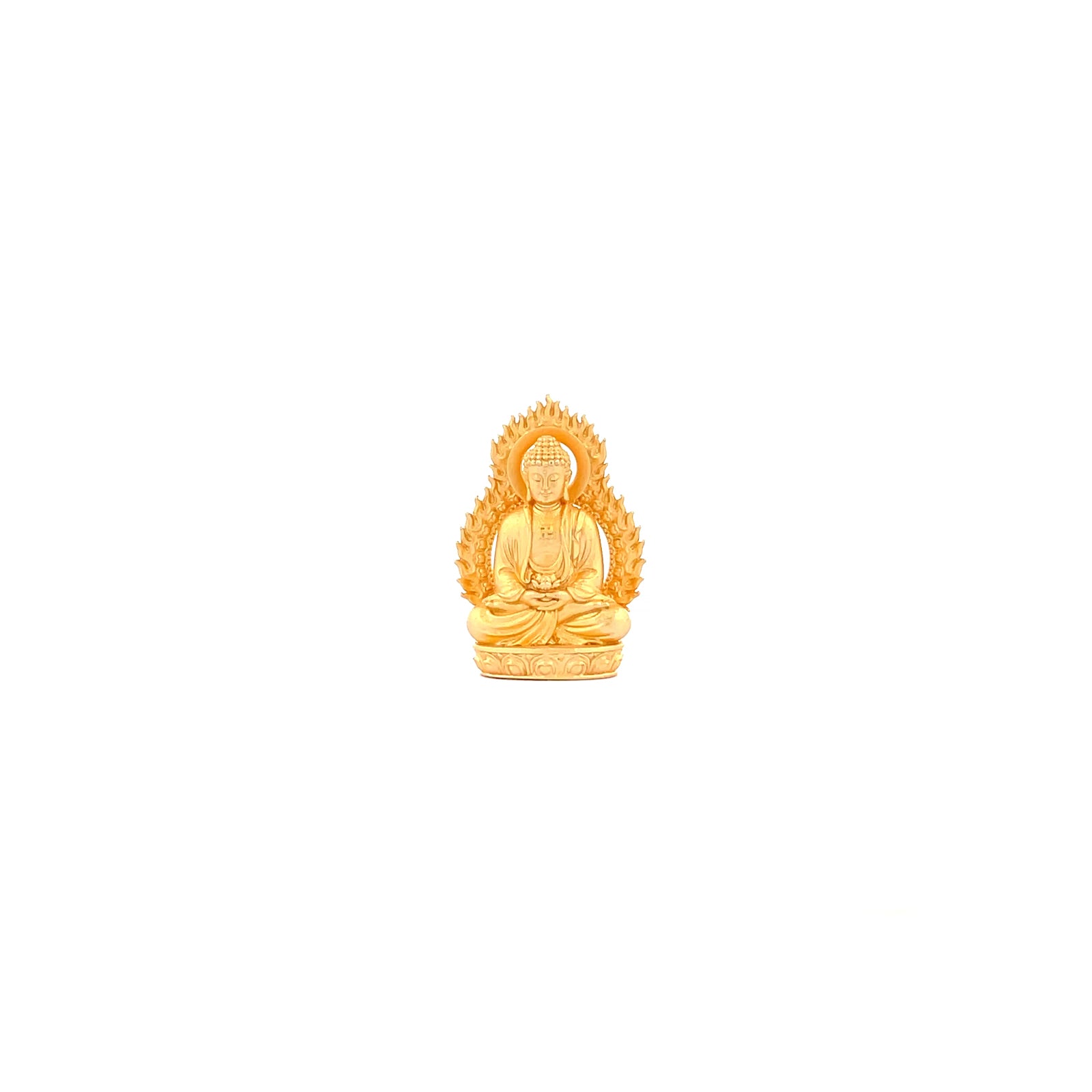 Henrrison LCP1241 · Amitābha 925 Silver Pendant/Statue-Guardian Deity for the Pig and Dog Zodiac · Gilded 22K Genuine Gold Finish