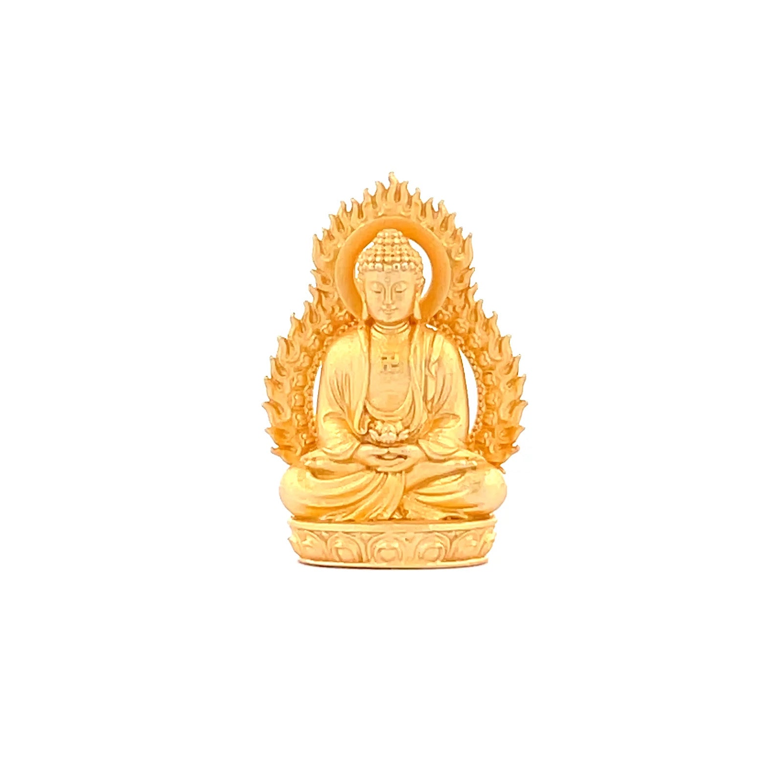 Henrrison LCP1241 · Amitābha 925 Silver Pendant/Statue-Guardian Deity for the Pig and Dog Zodiac · Gilded 22K Genuine Gold Finish