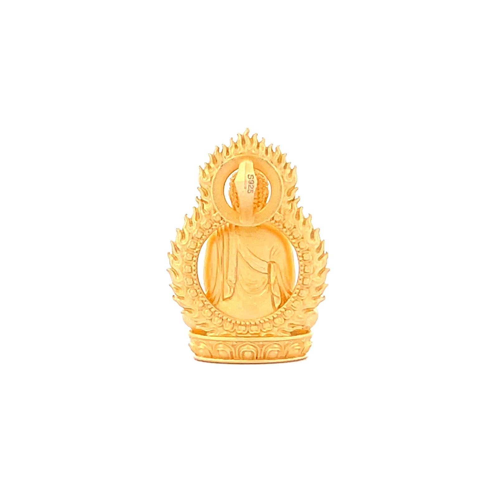 Henrrison LCP1241 · Amitābha 925 Silver Pendant/Statue-Guardian Deity for the Pig and Dog Zodiac · Gilded 22K Genuine Gold Finish