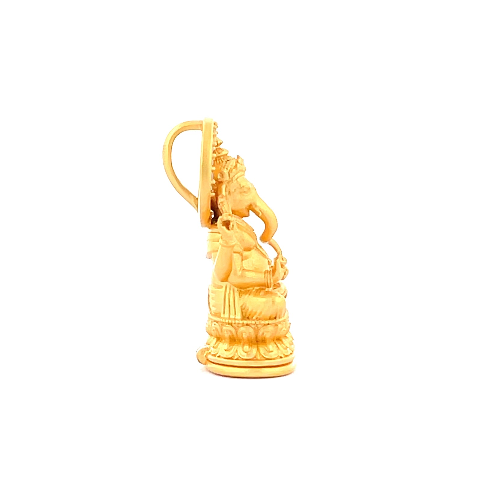 Henrrison LCP2134B · Ganesha Sacred 925 Silver Pendant/Statue · Gilded 22K Genuine Gold Finish