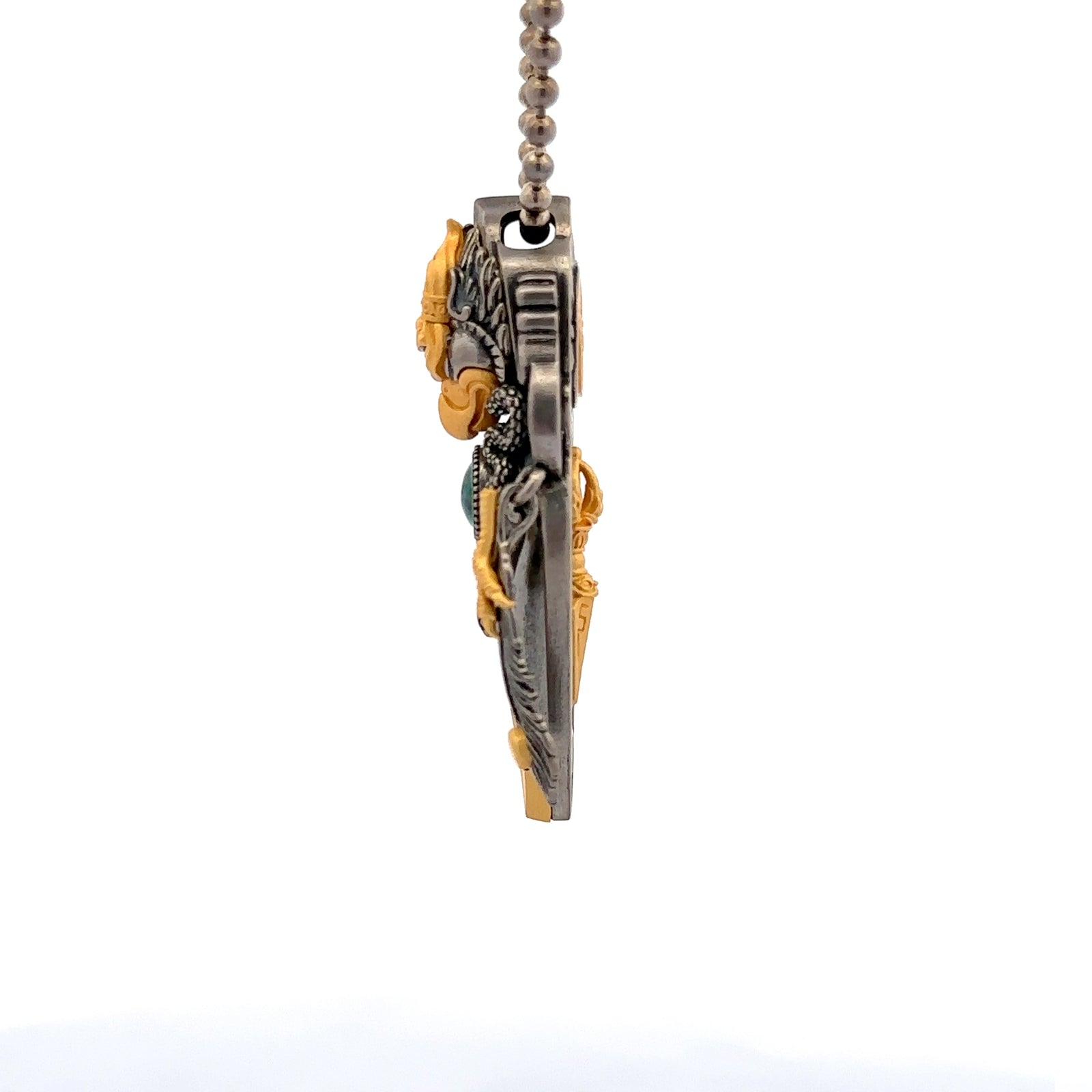 Devotional Pendant · Feathered Garuḍa · Silver, Gilt · Henrrison · LCP 1269