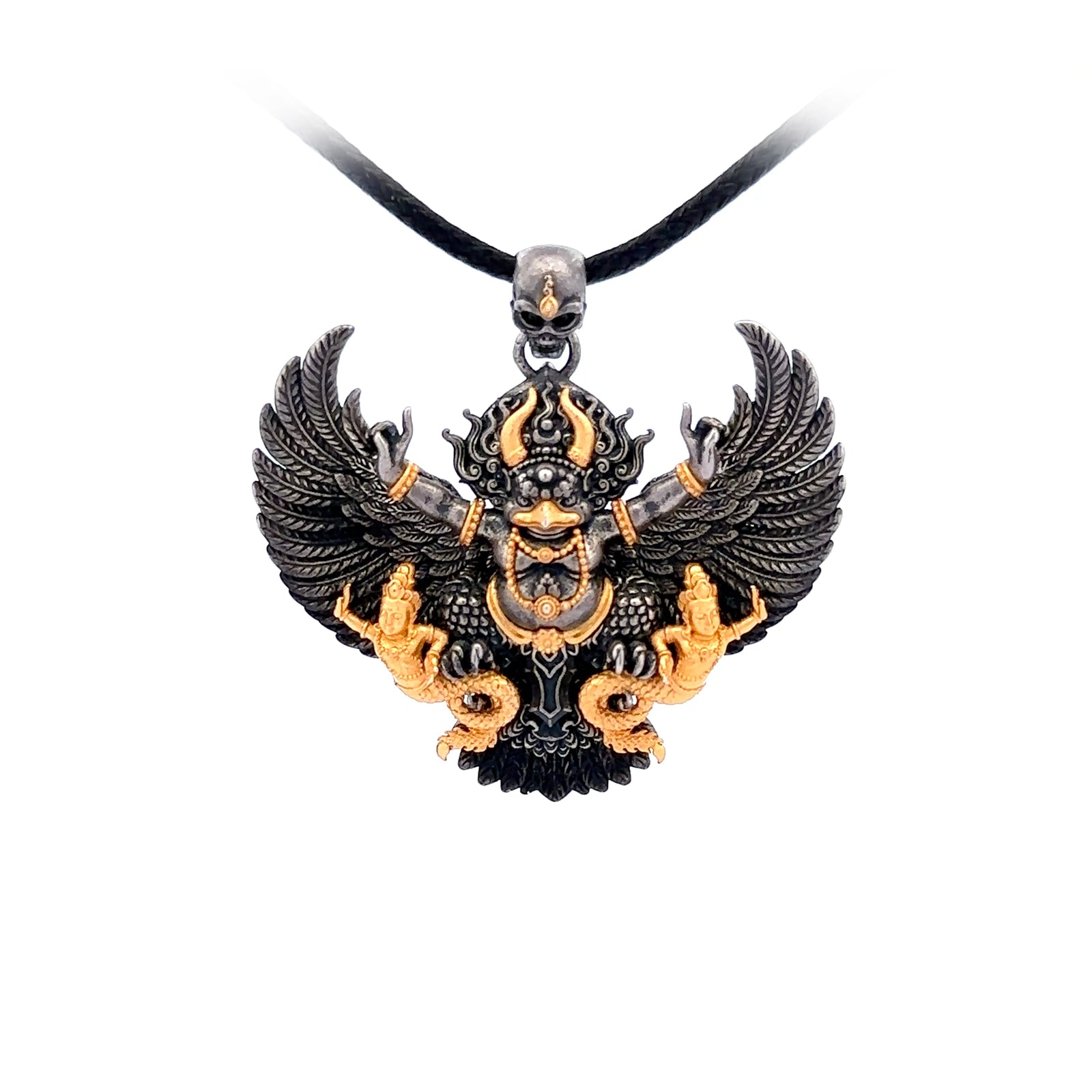 Devotional Pendant · Two Nāga Maidens · Golden Garuḍa · Silver, Gilt · Henrrison · LCP 1155