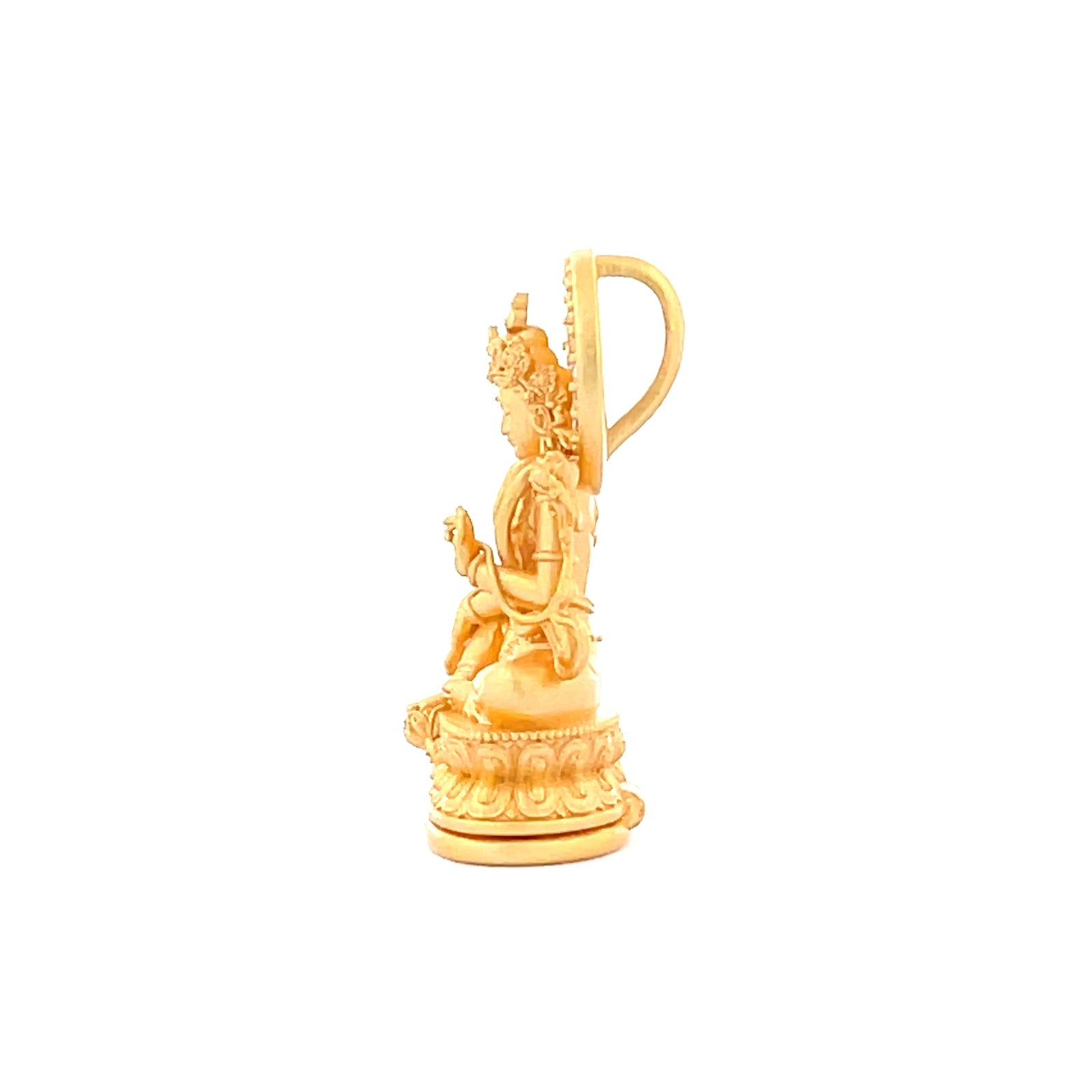Henrrison LCP2224 · Green Tara Sacred 925 Silver Pendant/Statue · Gilded 22K Genuine Gold Finish