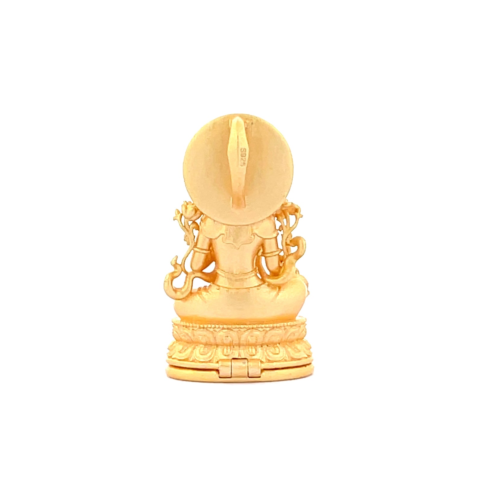 Henrrison LCP2224 · Green Tara Sacred 925 Silver Pendant/Statue · Gilded 22K Genuine Gold Finish