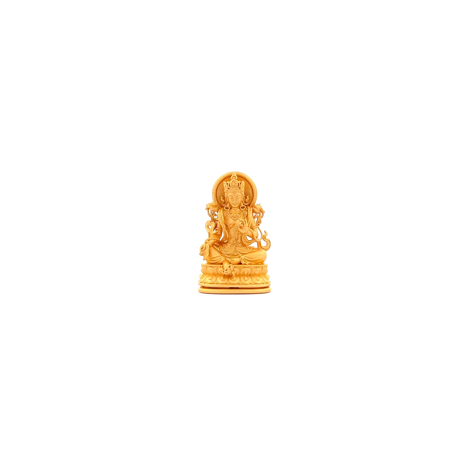 Henrrison LCP1241 · Green Tara Sacred 925 Silver Pendant/Statue · Gilded 22K Genuine Gold Finish