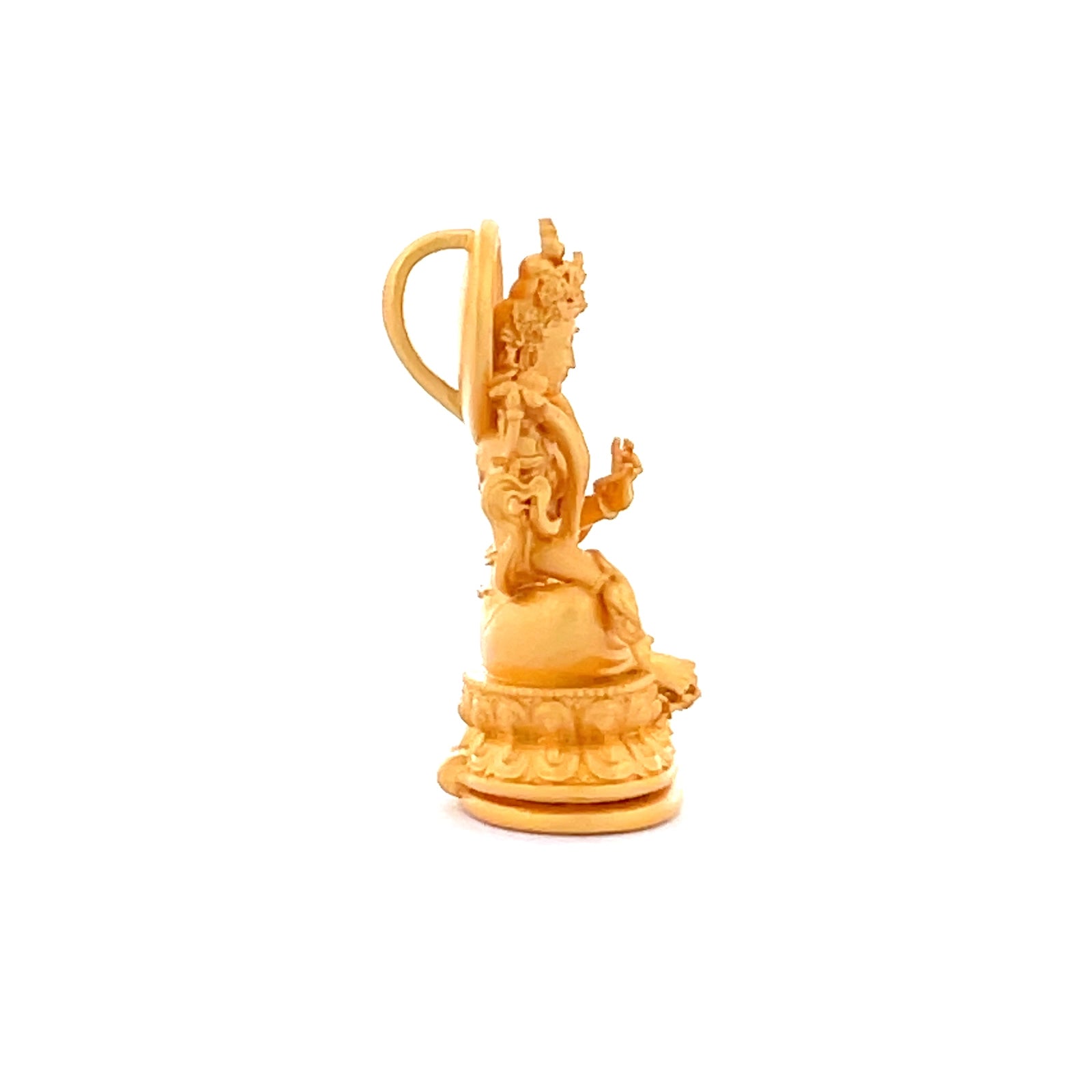 Henrrison LCP1241 · Green Tara Sacred 925 Silver Pendant/Statue · Gilded 22K Genuine Gold Finish
