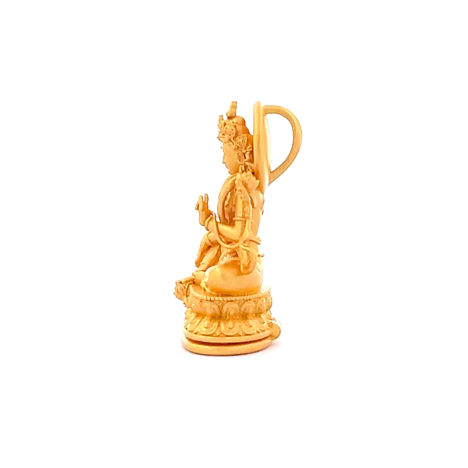Henrrison LCP1241 · Green Tara Sacred 925 Silver Pendant/Statue · Gilded 22K Genuine Gold Finish