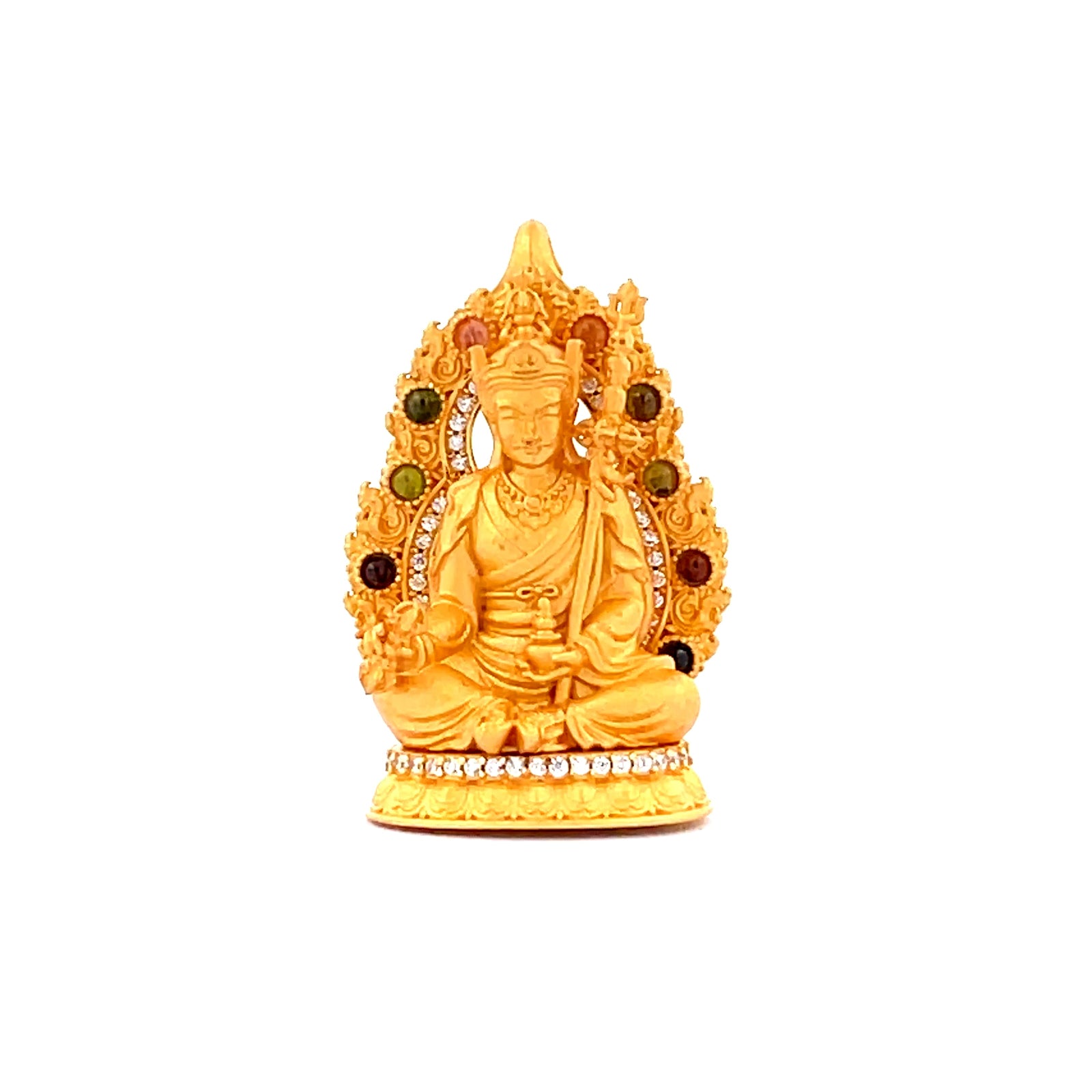 Devotional Pendant · Statue · Guru Rinpoche · Silver, Gilt · Henrrison · LCP 1513