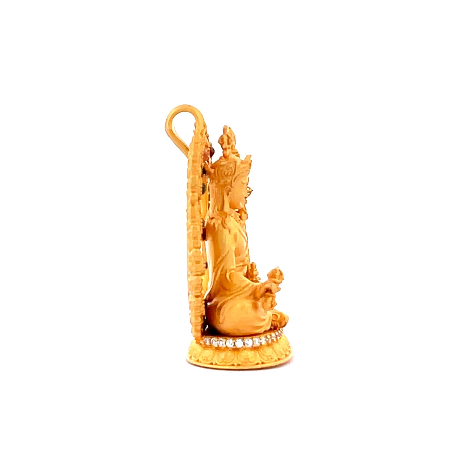 Devotional Pendant · Statue · Guru Rinpoche · Silver, Gilt · Henrrison · LCP 1513