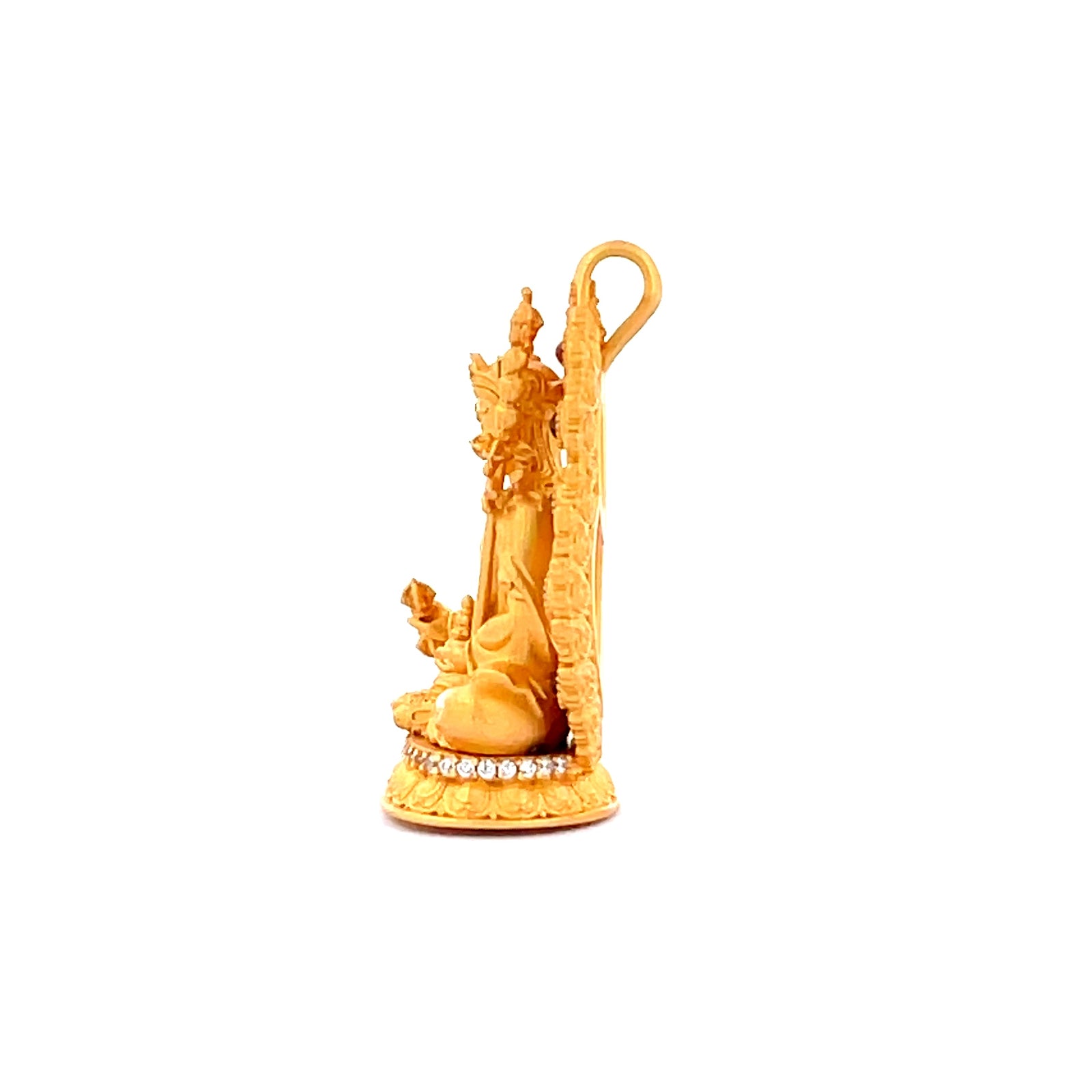 Devotional Pendant · Statue · Guru Rinpoche · Silver, Gilt · Henrrison · LCP 1513