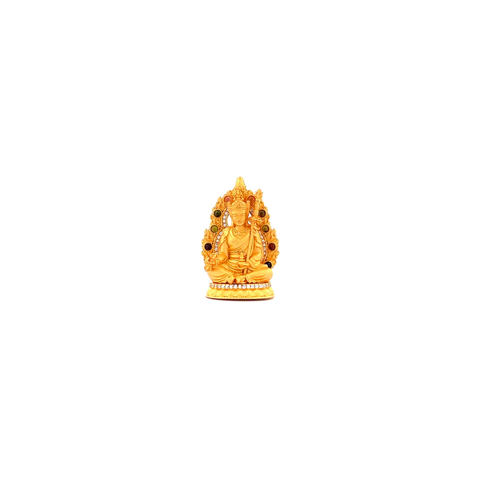 Devotional Pendant · Statue · Guru Rinpoche · Silver, Gilt · Henrrison · LCP 1513