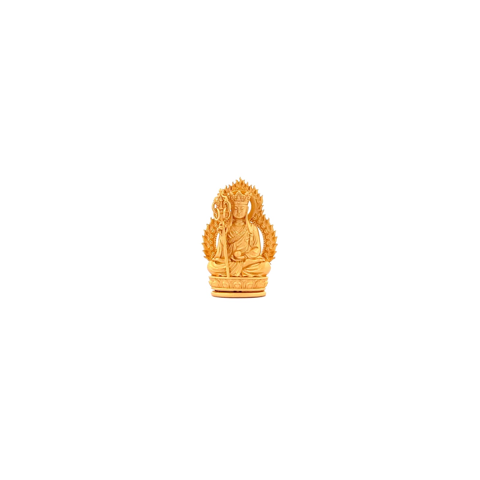 Henrrison LCP1241 · Kṣitigarbha Bodhisattva 925 Silver Pendant/Statue · Gilded 22K Genuine Gold Finish