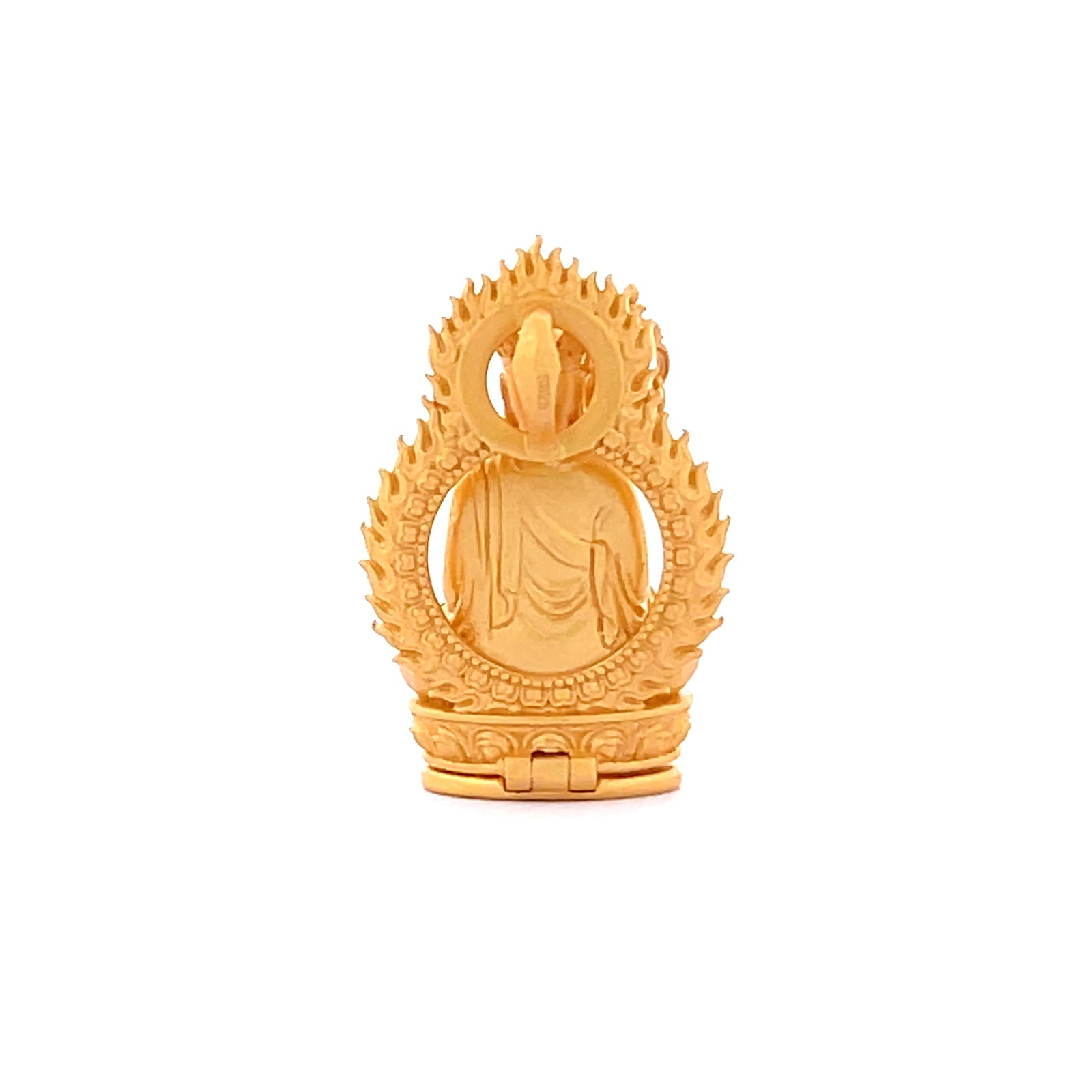 Henrrison LCP1241 · Kṣitigarbha Bodhisattva 925 Silver Pendant/Statue · Gilded 22K Genuine Gold Finish