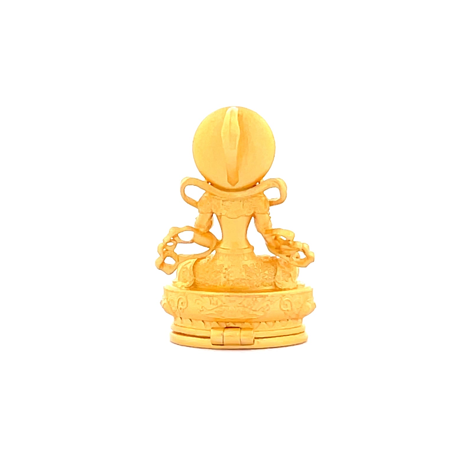 Henrrison LCP1241 · Tibetan Kṣitigarbha Bodhisattva 925 Silver Pendant/Statue · Gilded 22K Genuine Gold Finish