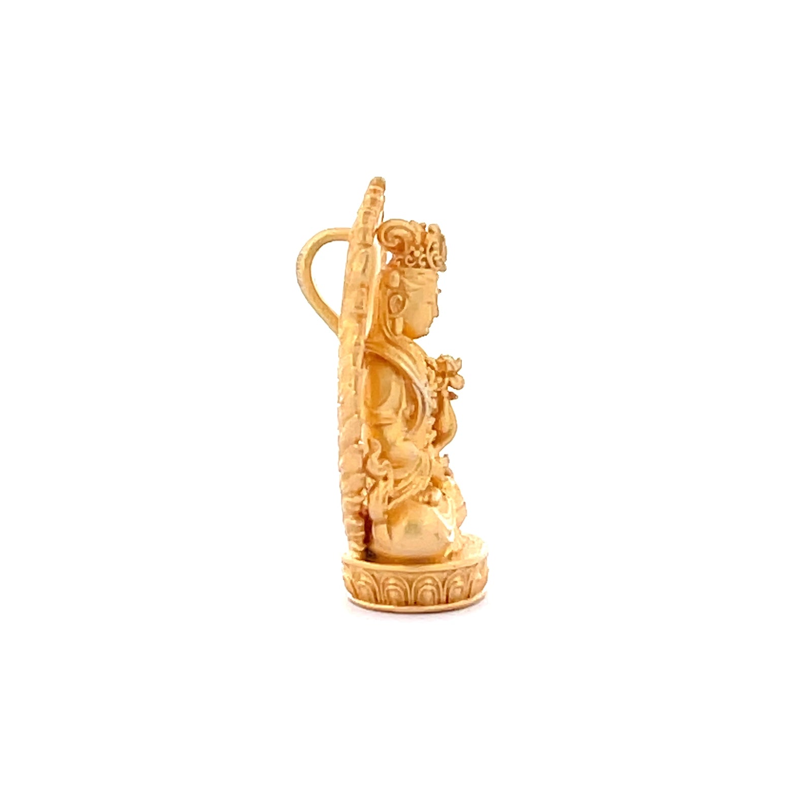 Henrrison LCP1241 · Mahāsthāmaprāpta Sacred 925 Silver Pendant/Statue-Guardian Deity for the Horse g Zodiac · Gilded 22K Genuine Gold Finish