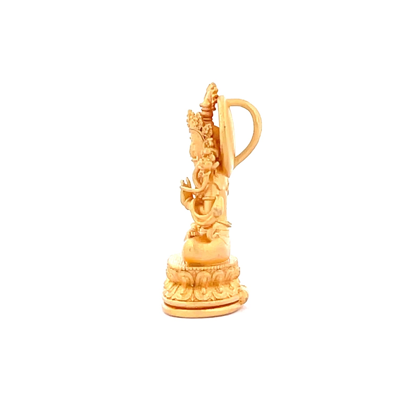 Henrrison LCP1241 · Manjushri Sacred 925 Silver Pendant/Statue · Gilded 22K Genuine Gold Finish