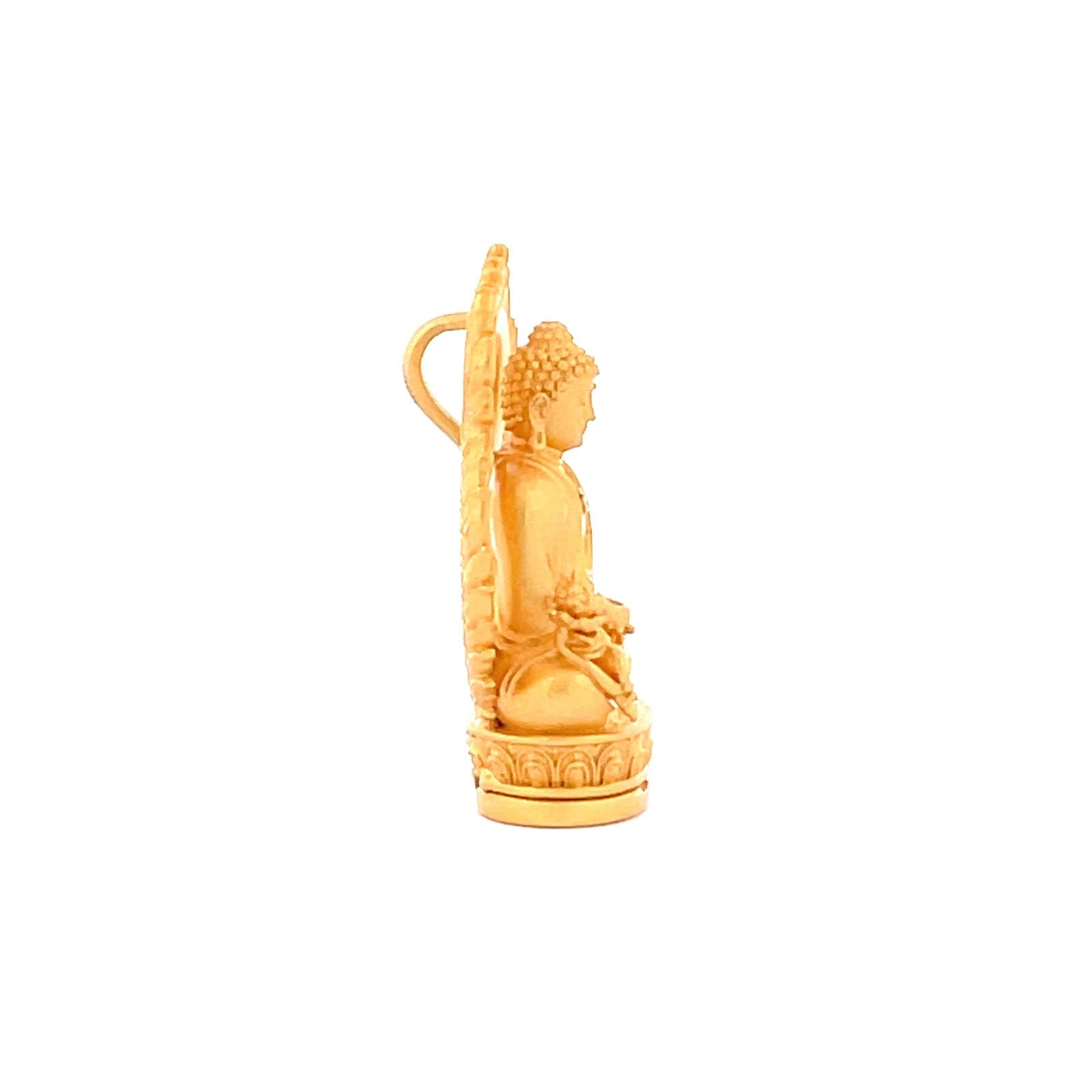Henrrison LCP1241 · Medicine Buddha Sacr3ed 925 Silver Pendant/Statue · Gilded 22K Genuine Gold Finish