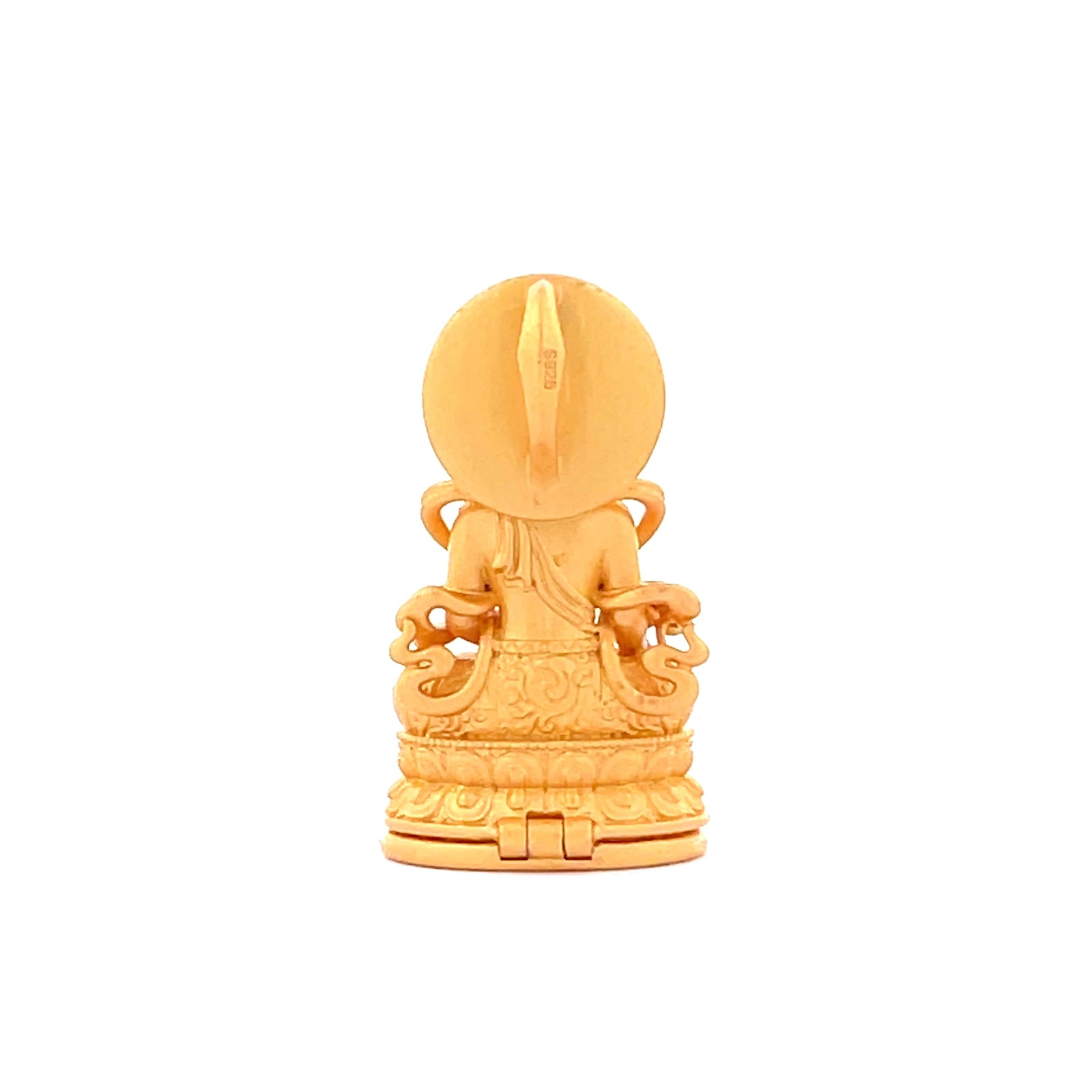 Henrrison LCP2223 · Medicine Buddha Sacred 925 Silver Pendant/Statue · Gilded 22K Genuine Gold Finish