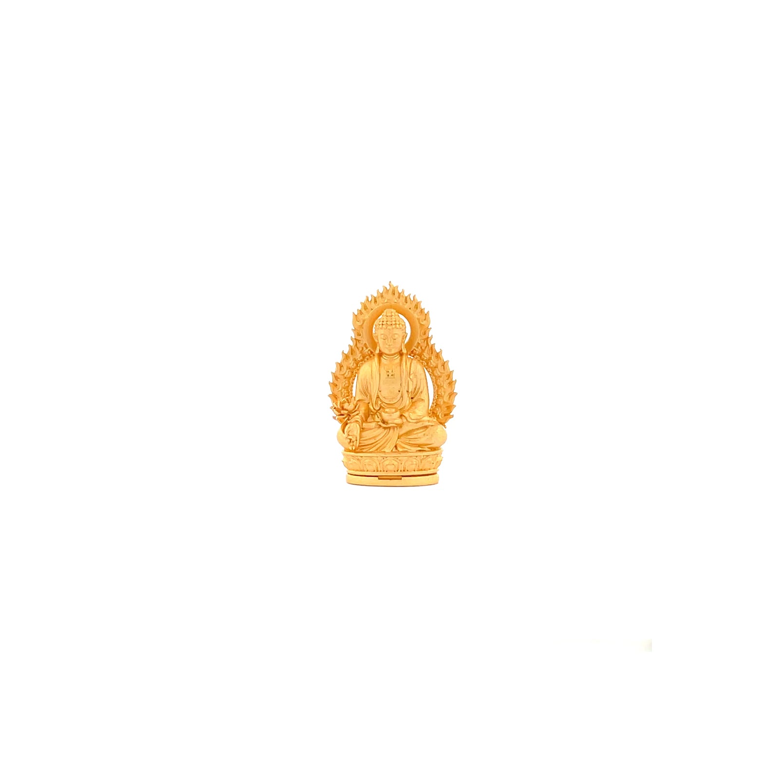 Henrrison LCP1241 · Medicine Buddha Sacr3ed 925 Silver Pendant/Statue · Gilded 22K Genuine Gold Finish