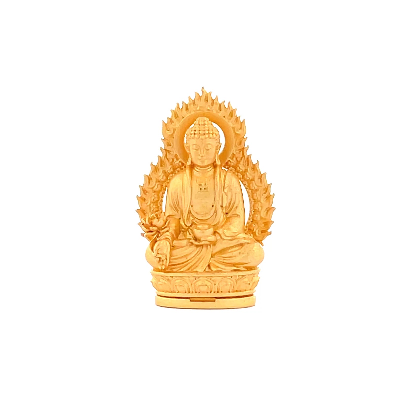 Henrrison LCP1241 · Medicine Buddha Sacr3ed 925 Silver Pendant/Statue · Gilded 22K Genuine Gold Finish