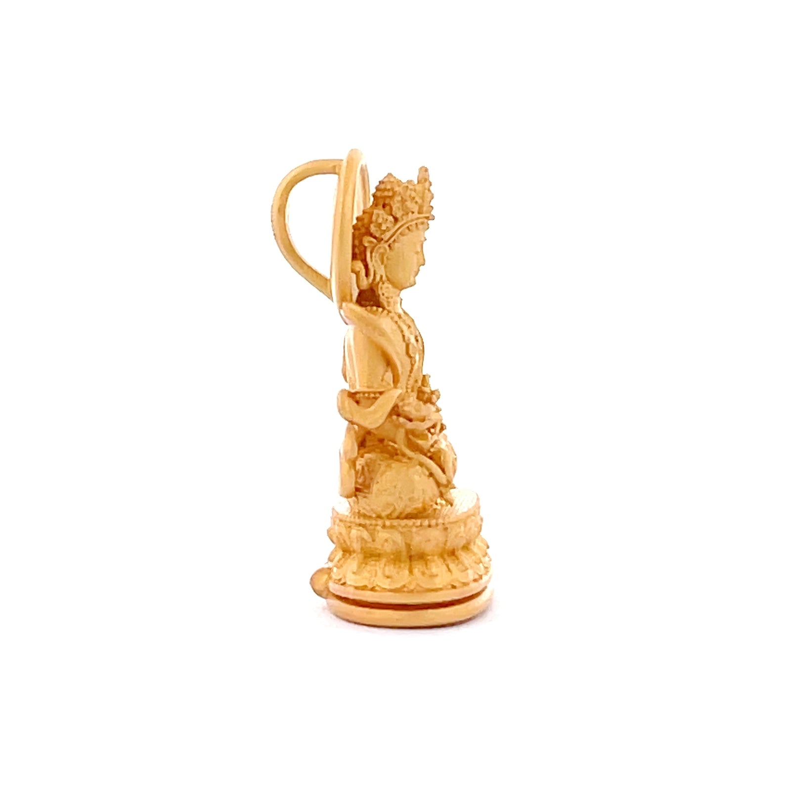 Henrrison LCP1241 · Tibetan Medicine Buddha Sacred 925 Silver Pendant/Statue · Gilded 22K Genuine Gold Finish