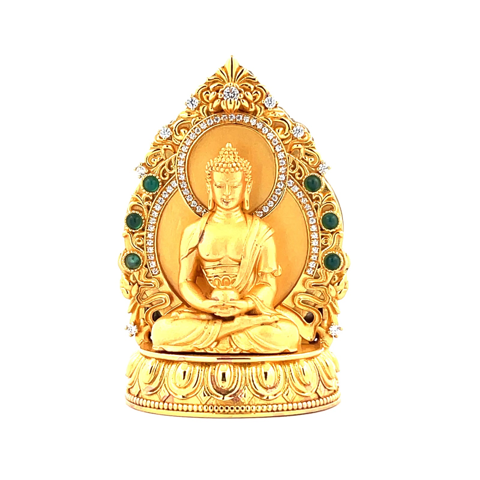Henrrison LCŚākyamuni · Śākyamuni Copper Sacred Statue · Gilded 22K Genuine Gold Finish