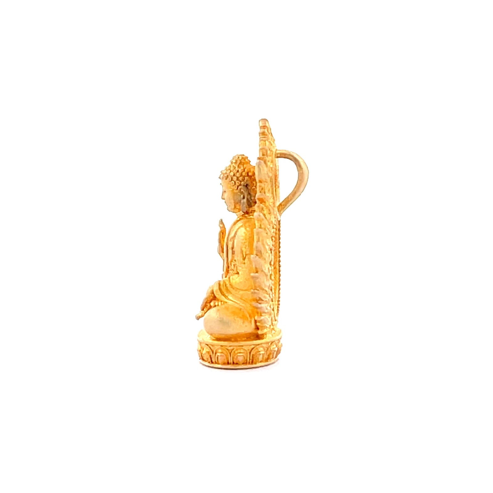 Henrrison LCP1241 · Vairocana Sacred 925 Silver Pendant/Statue-Guardian Deity for the Goat and Monkey Zodiac · Gilded 22K Genuine Gold Finish