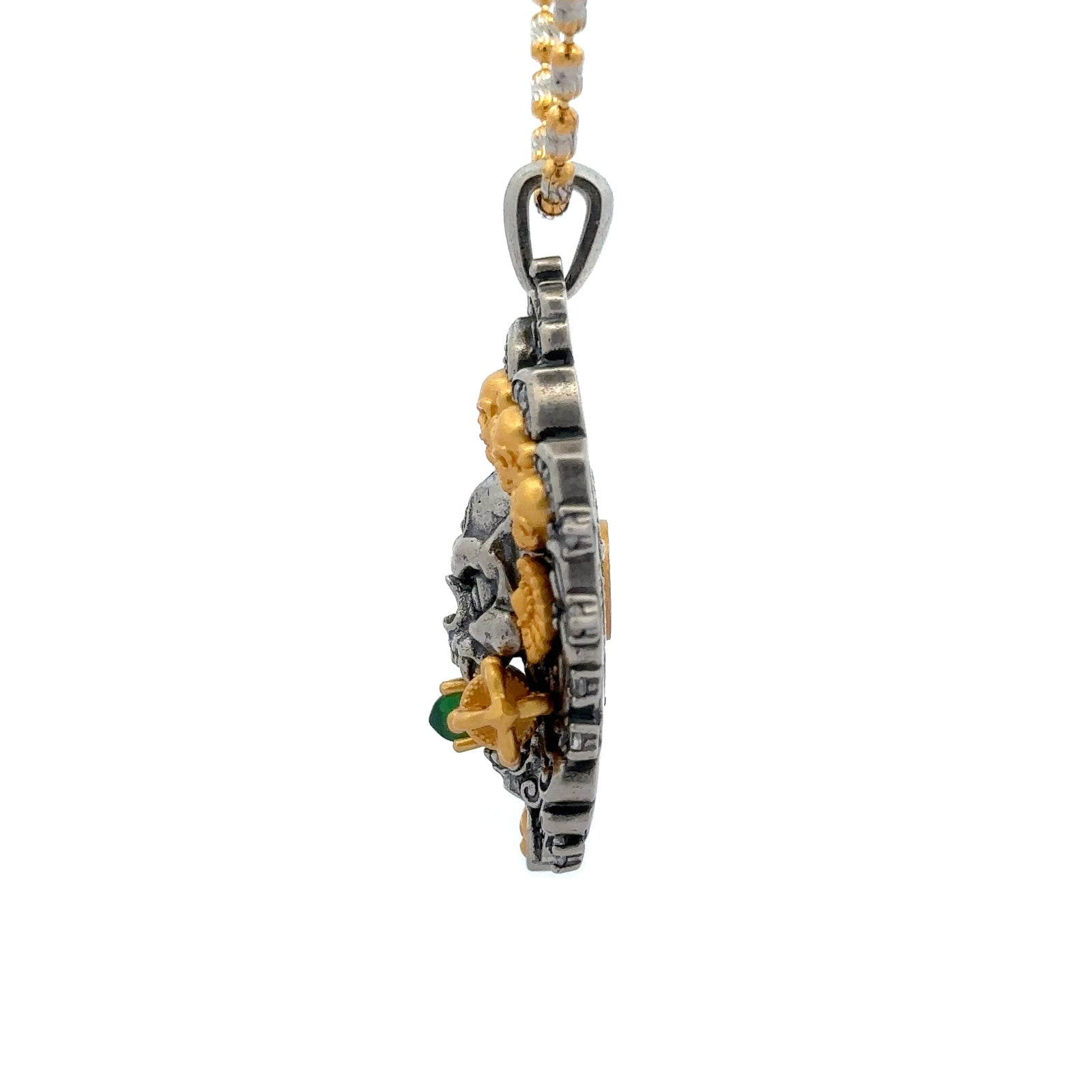Devotional Pendant · Vajra-Biting · Citipati · Silver, Gilt · Henrrison · LCP 1606