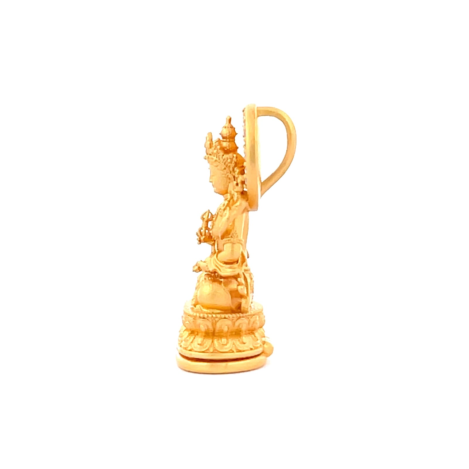 Henrrison LCP2256 · Vajrasattva Sacred 925 Silver Pendant/Statue · Gilded 22K Genuine Gold Finish