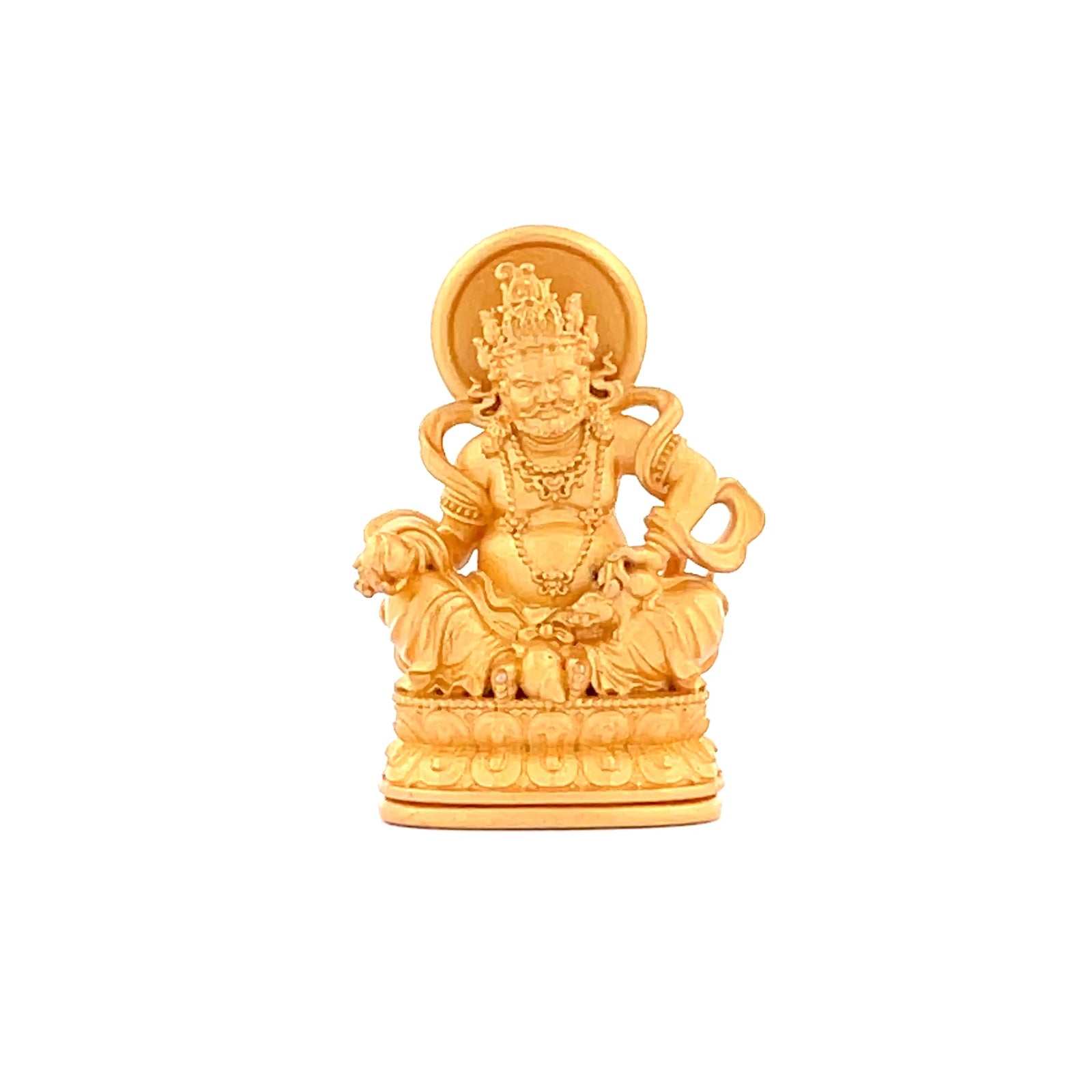 Henrrison LCP1241 · Yellow Dzambhala Sacred 925 Silver Pendant/Statue · Gilded 22K Genuine Gold Finish