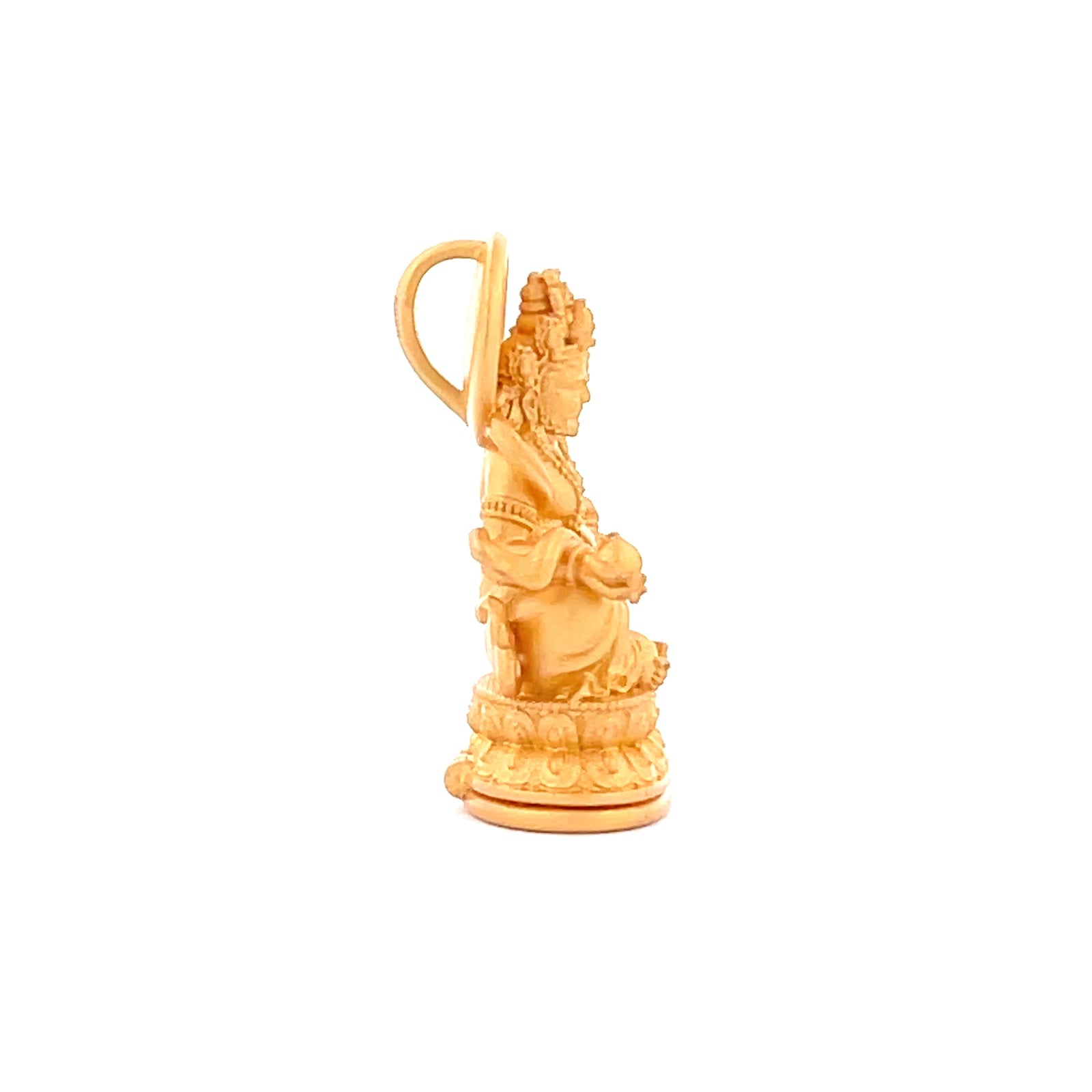 Henrrison LCP1241 · Yellow Dzambhala Sacred 925 Silver Pendant/Statue · Gilded 22K Genuine Gold Finish