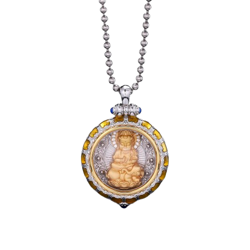 Devotional Pendant · Samantabhadra · Dragon and Snake Zodiac · Eight Guardian Figures · Silver, Gilt · Henrrison · LCP 2260