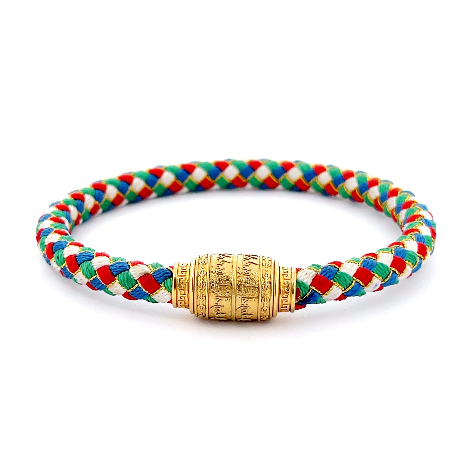 Grounded Enough · Abundance · Yellow Dzambhala · Wealth Mantra Bracelet · Five-Colored Dragon Scale Cord