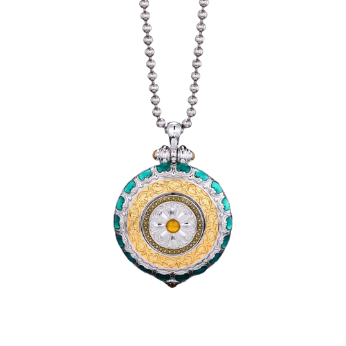 Devotional Pendant · Mañjuśrī · Rabbit Zodiac · Eight Guardian Figures · Silver, Gilt · Henrrison · LCP 2260