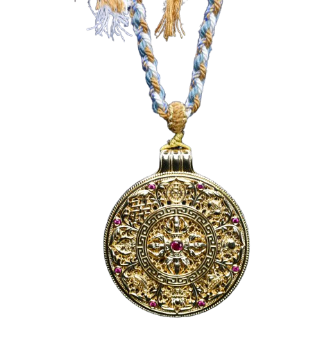 Devotional Pendant · The Eight Auspicious Symbols · Silver, Gilt · Henrrison · LCP 2163