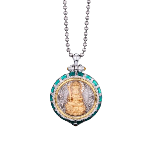 Devotional Pendant · Mañjuśrī · Rabbit Zodiac · Eight Guardian Figures · Silver, Gilt · Henrrison · LCP 2260