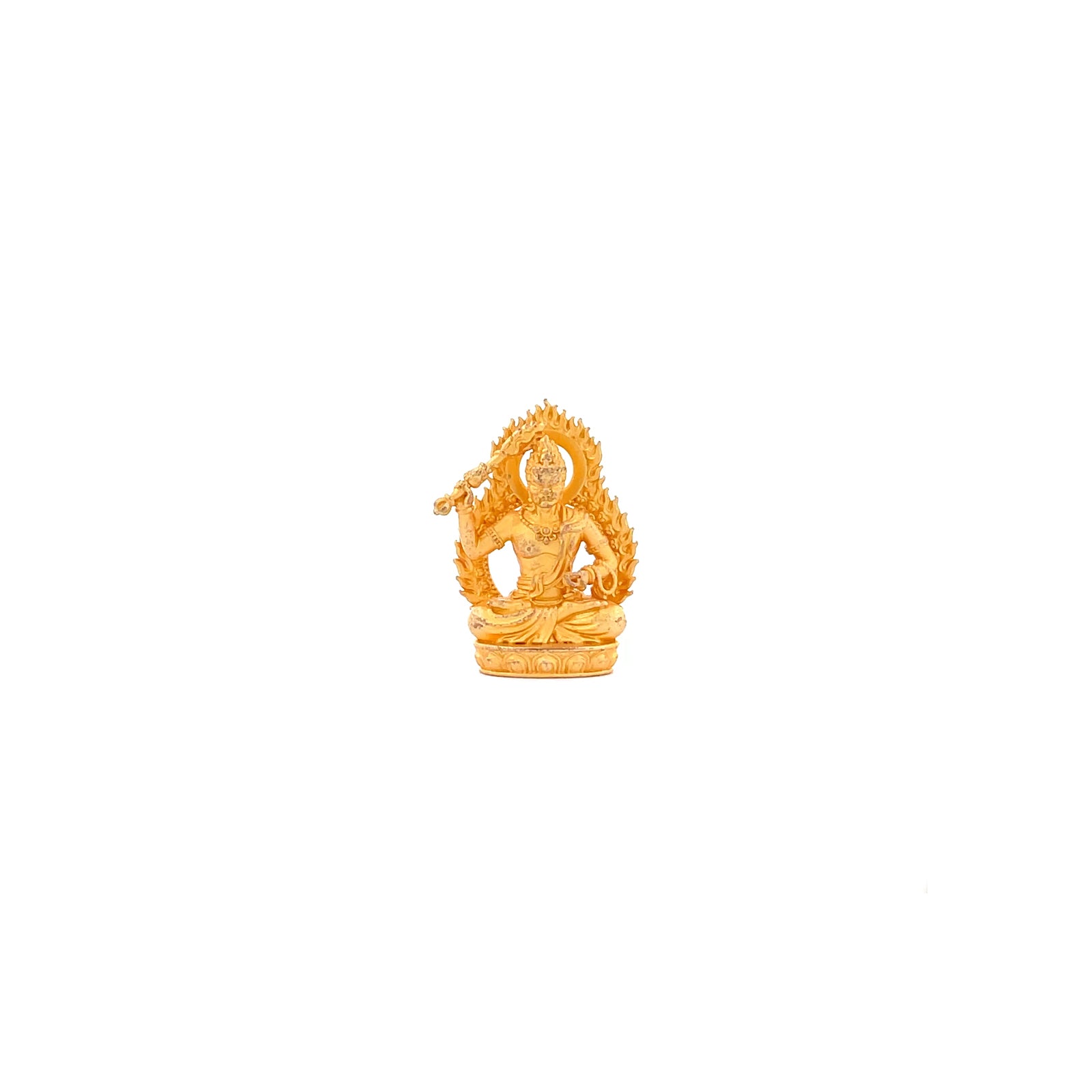 Henrrison LCP1241 · Acala Bodhisattva Sacred 925 Silver Pendant/Statue-Guardian Deity for the Rooster Zodiac · Gilded 22K Genuine Gold Finish