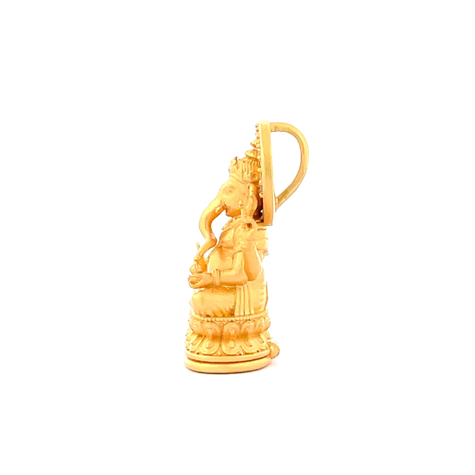 Henrrison LCP2134B · Ganesha Sacred 925 Silver Pendant/Statue · Gilded 22K Genuine Gold Finish
