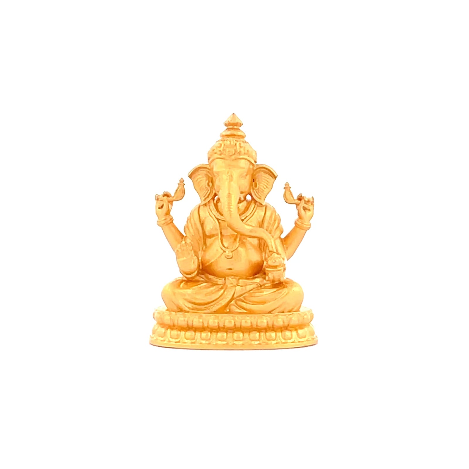 Henrrison LCP1241 · Ganesha Sacred 925 Silver Pendant/Statue · Gilded 22K Genuine Gold Finish