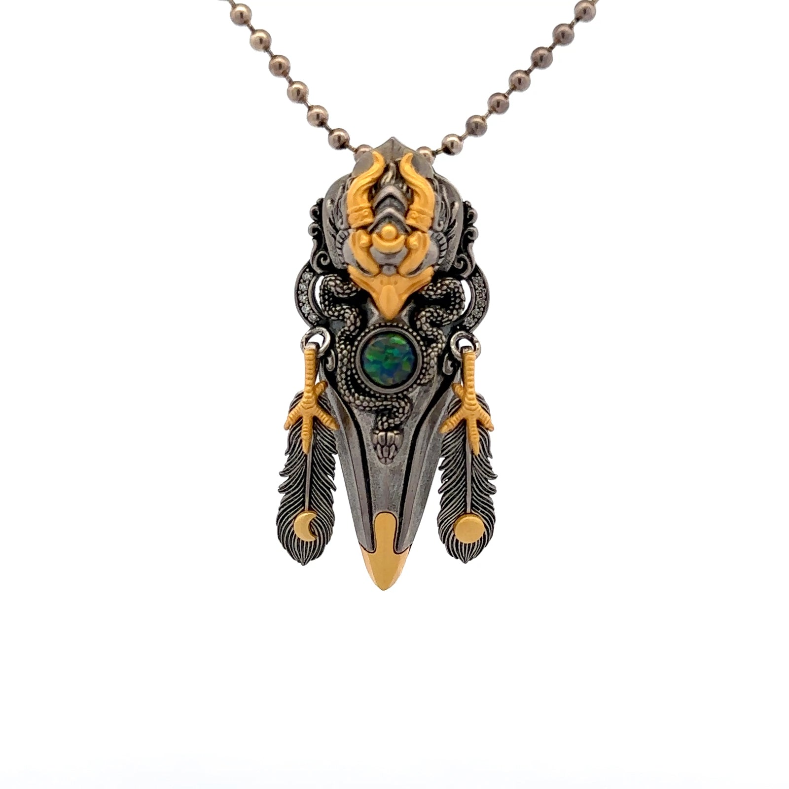 Devotional Pendant · Feathered Garuḍa · Silver, Gilt · Henrrison · LCP 1269