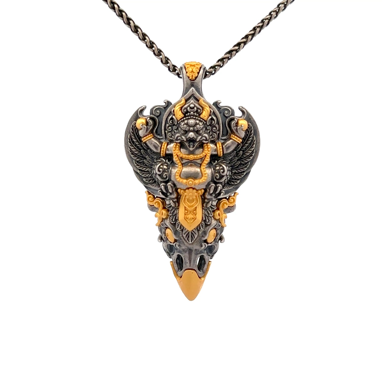 Devotional Pendant · Battle Garuḍa · Silver, Gilt · Henrrison · LCP 1398