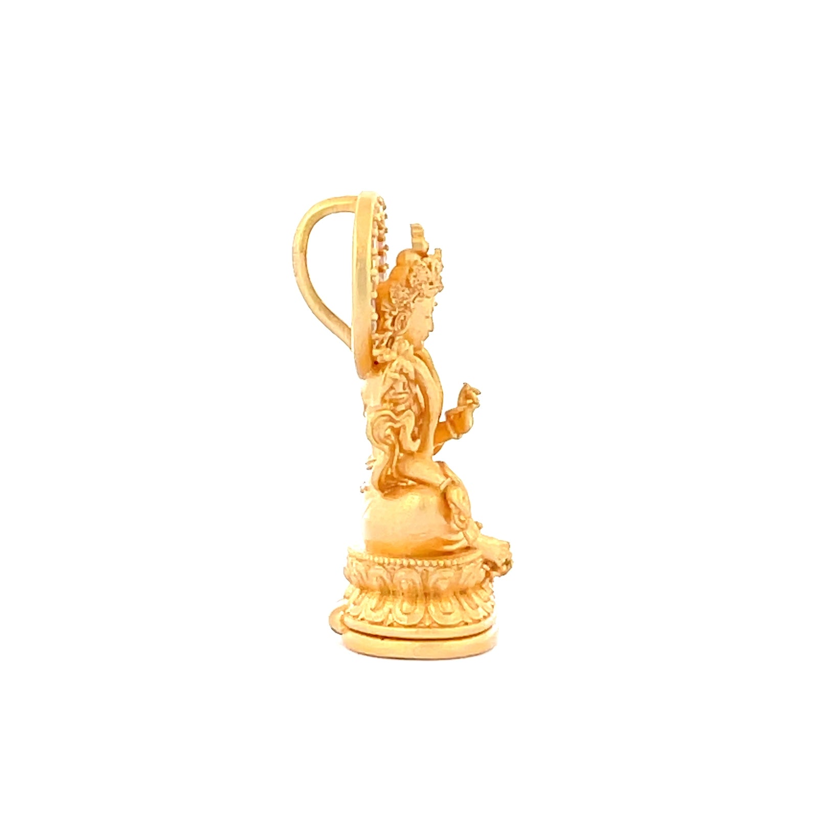 Henrrison LCP2224 · Green Tara 925 Silver Pendant/Statue · Gilded 22K Genuine Gold Finish