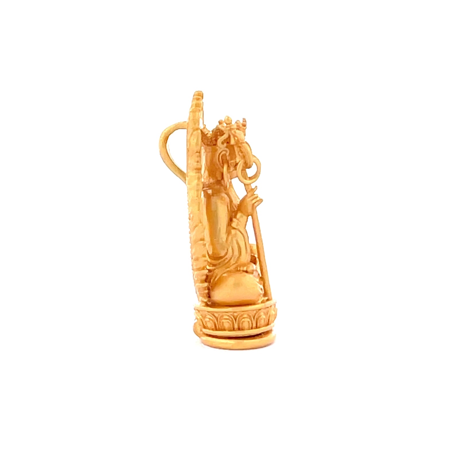 Henrrison LCP1241 · Kṣitigarbha Bodhisattva 925 Silver Pendant/Statue · Gilded 22K Genuine Gold Finish