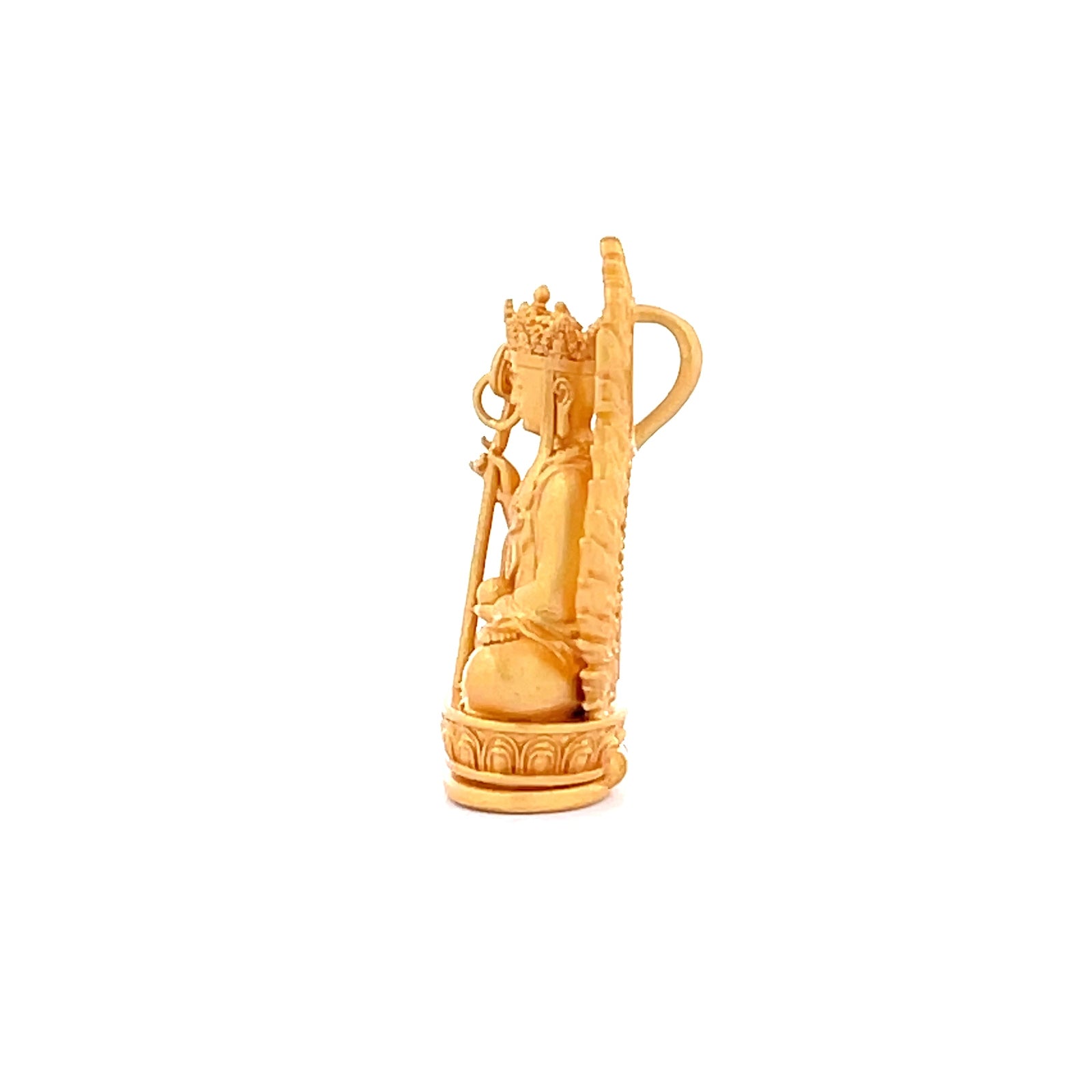Henrrison LCP1241 · Kṣitigarbha Bodhisattva 925 Silver Pendant/Statue · Gilded 22K Genuine Gold Finish